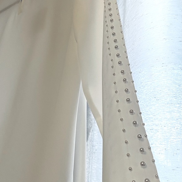 SOLD Carrè noir S white sheer blouse - Picture 5 of 6